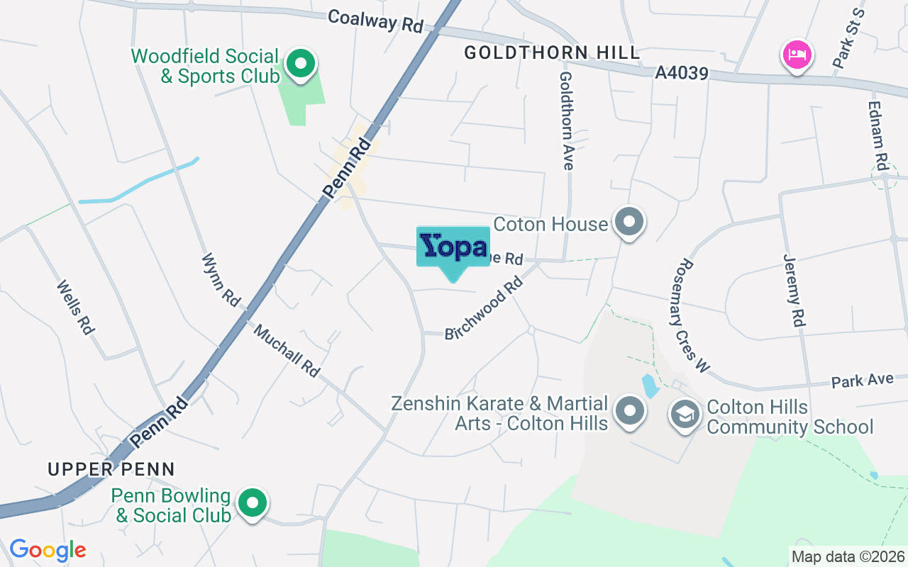 Map showing the location of WV4 5SR