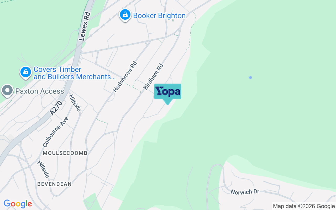 Map showing the location of BN2 4RH
