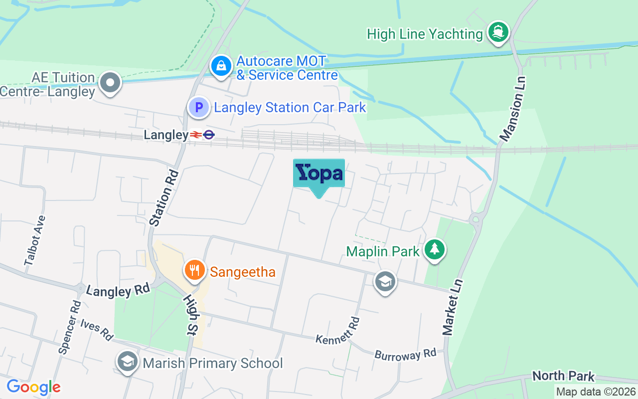 Map showing the location of SL3 8HZ