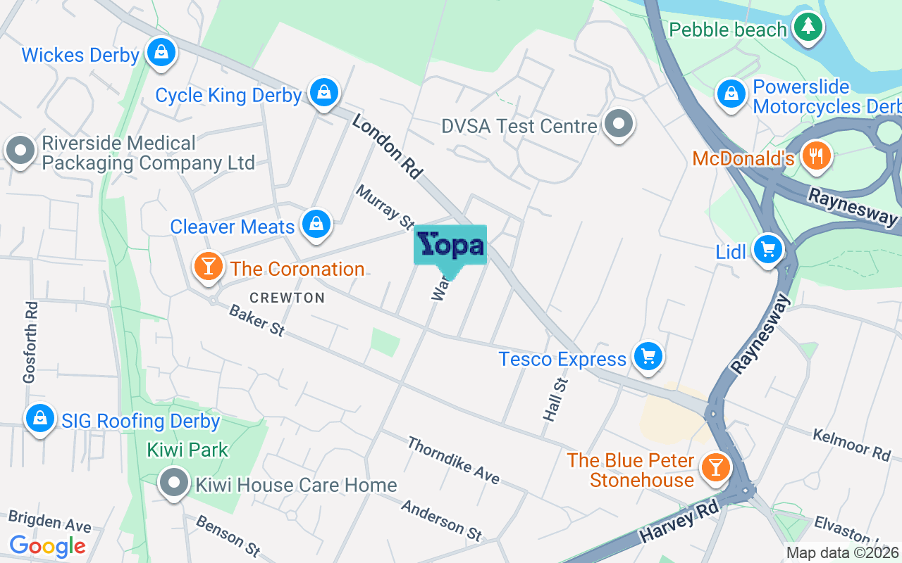 Map showing the location of DE24 8RU