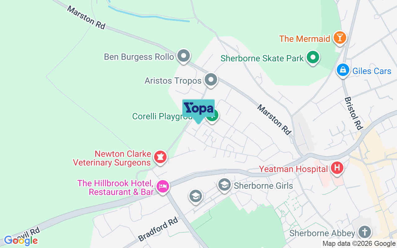 Map showing the location of DT9 4FE