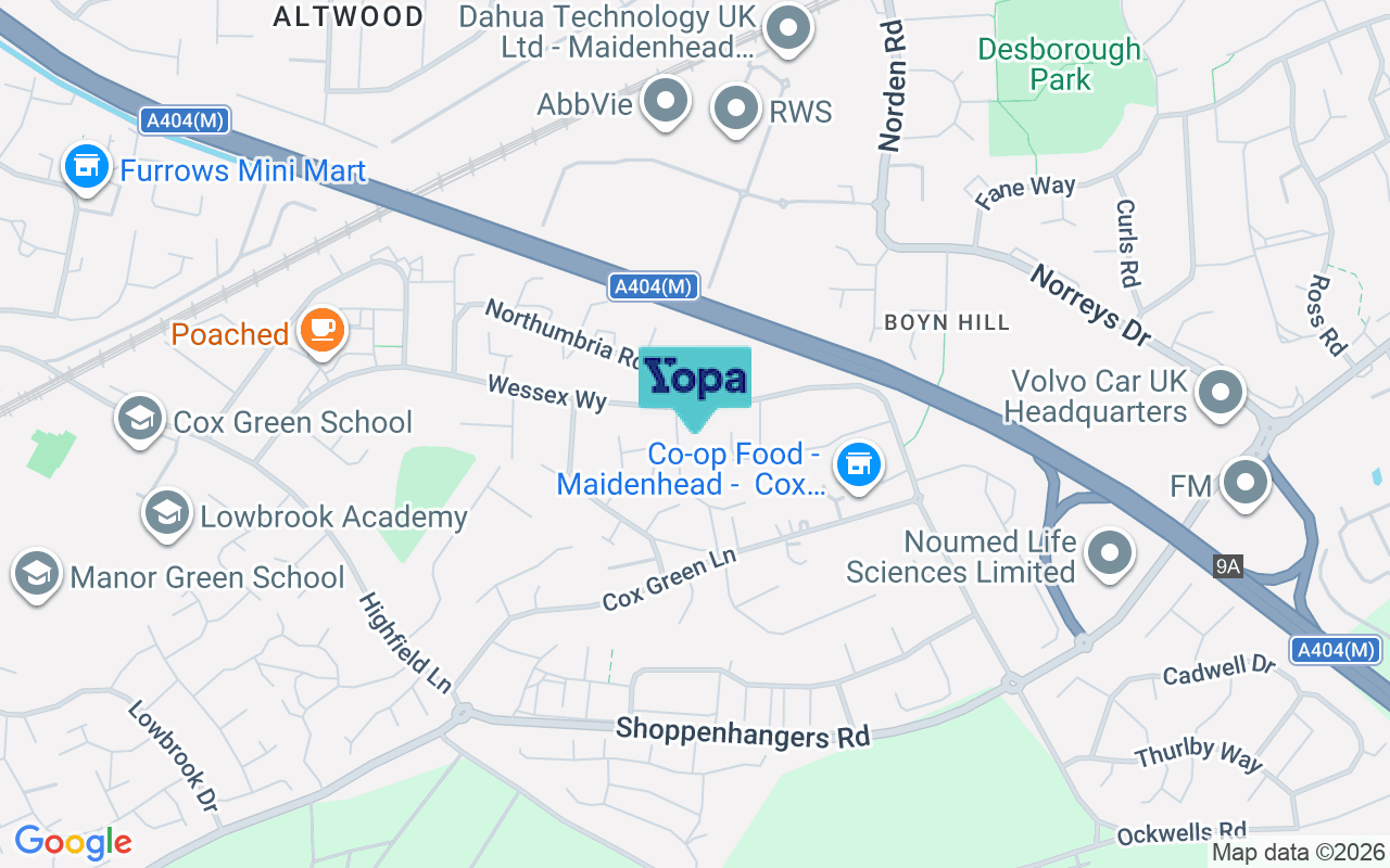 Map showing the location of SL6 3BU