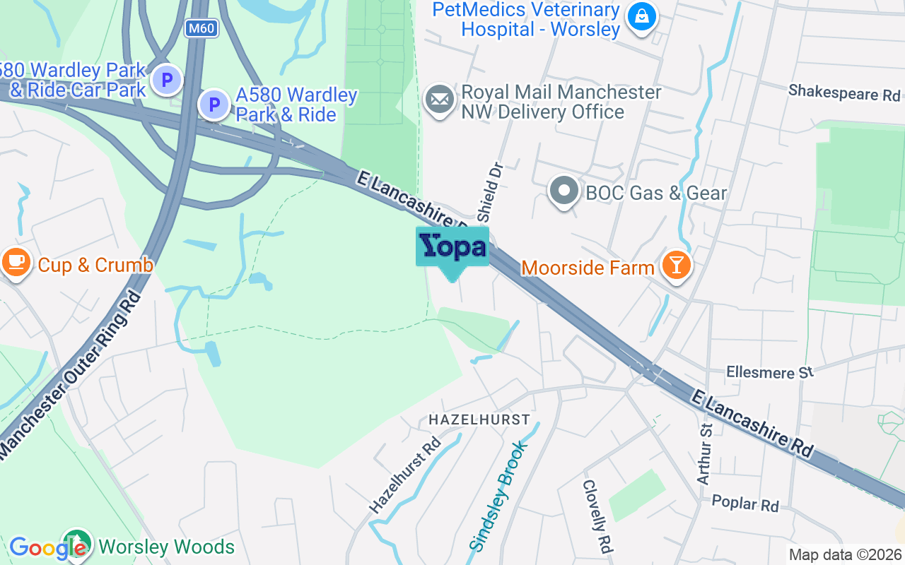 Map showing the location of M28 2TB