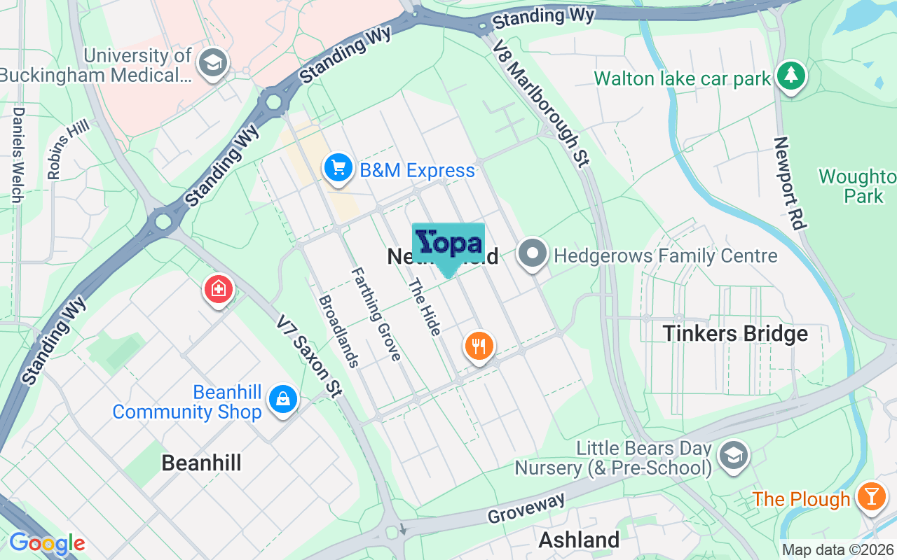 Map showing the location of MK6 4HS