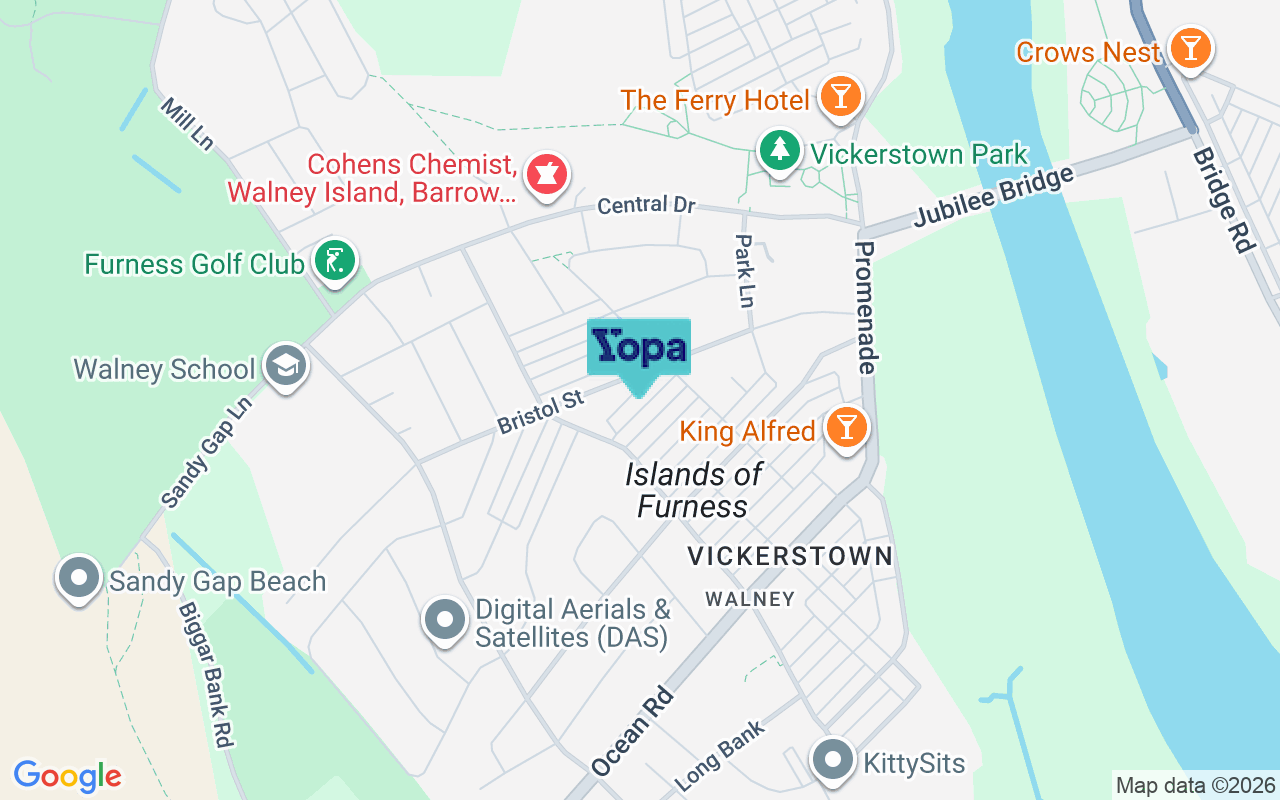 Map showing the location of LA14 3AS