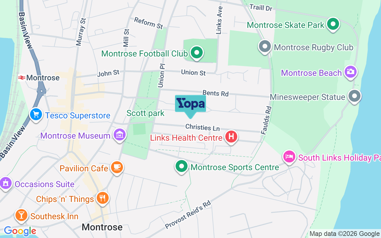 Map showing the location of DD10 8HY