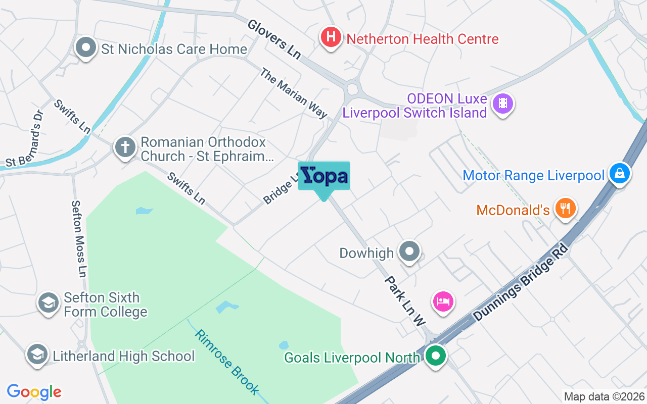 Map showing the location of L30 3SY
