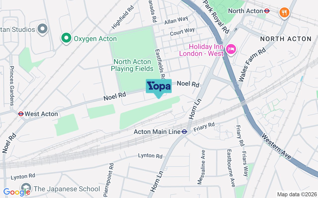 Map showing the location of W3 0AZ