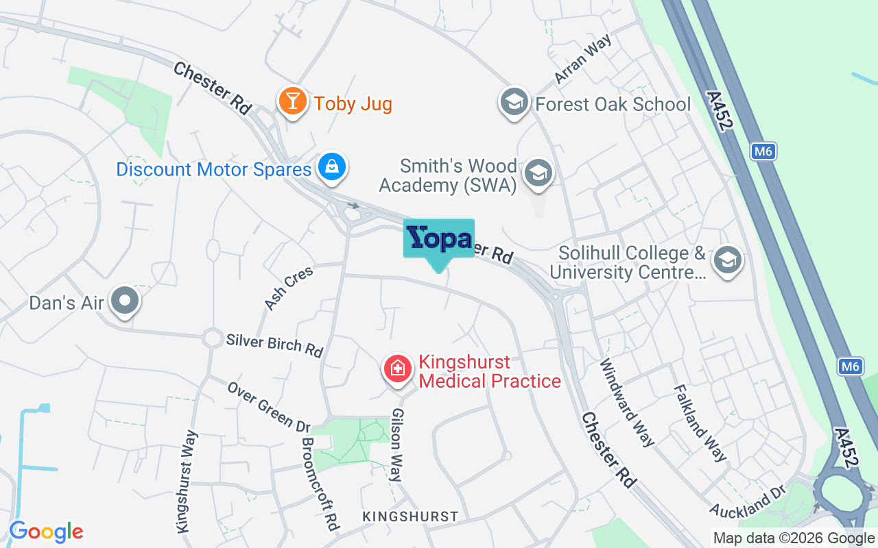 Map showing the location of B37 6BS