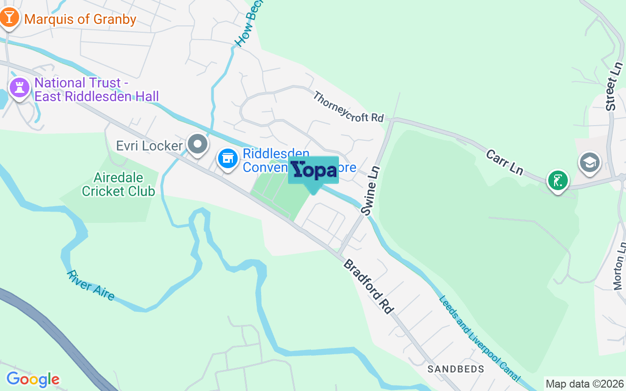 Map showing the location of BD20 5LQ