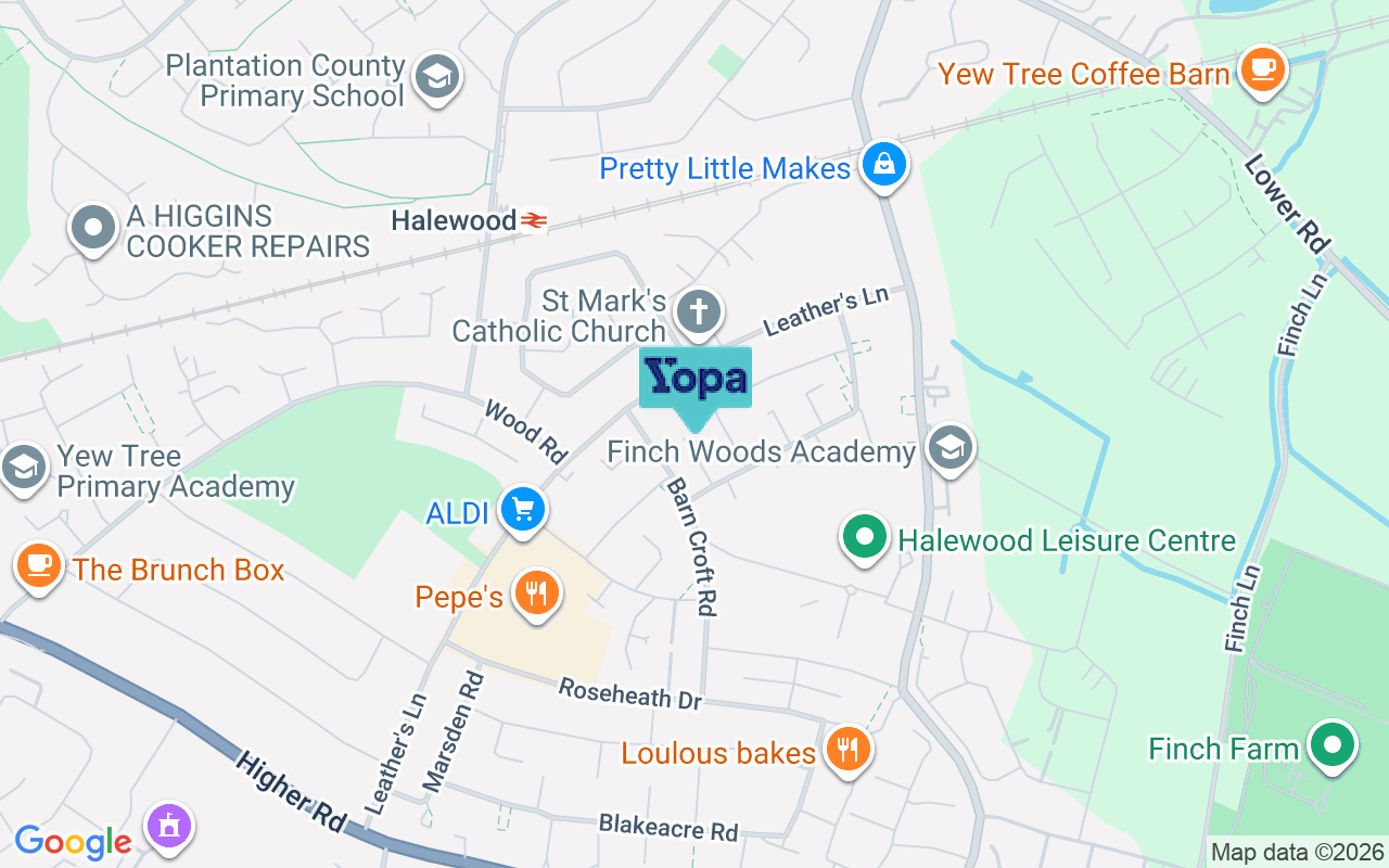 Map showing the location of L26 9SA