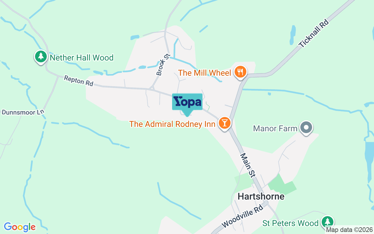 Map showing the location of DE11 7BJ