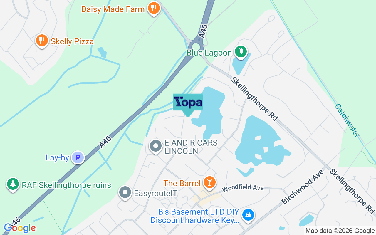 Map showing the location of LN6 0XD