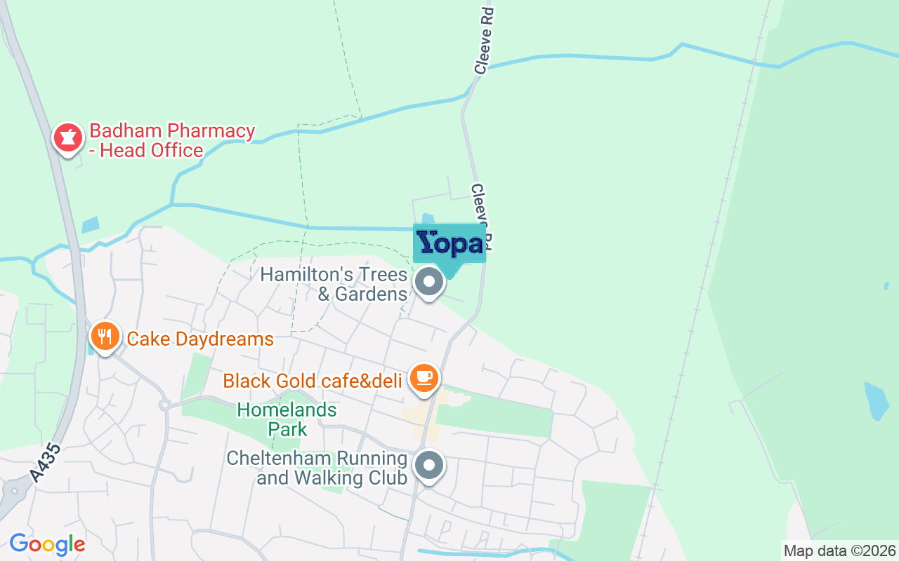 Map showing the location of GL52 8GG