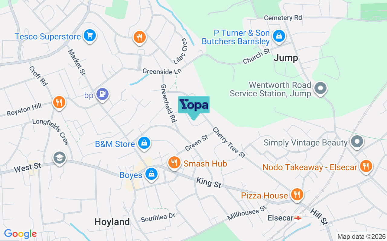 Map showing the location of S74 9RL