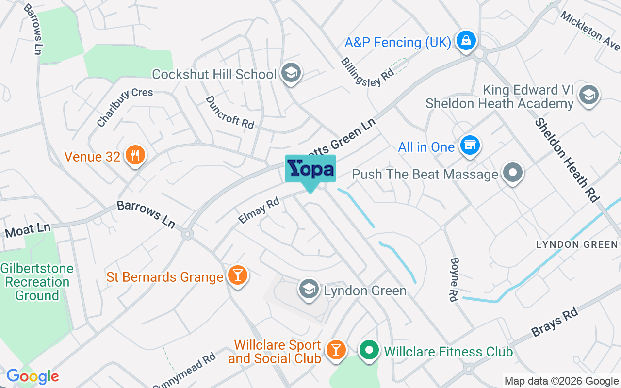 Map showing the location of B26 2NH