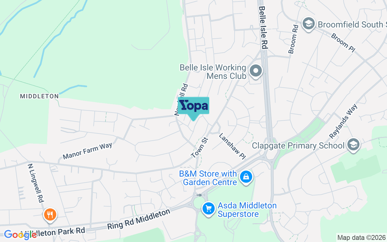 Map showing the location of LS10 3PU