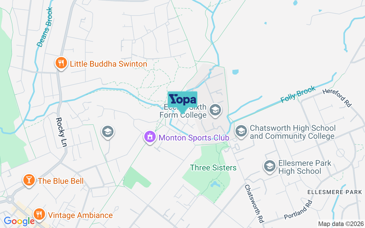 Map showing the location of M30 9EW