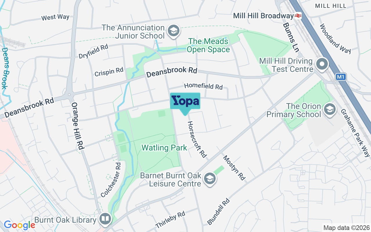 Map showing the location of HA8 0PG