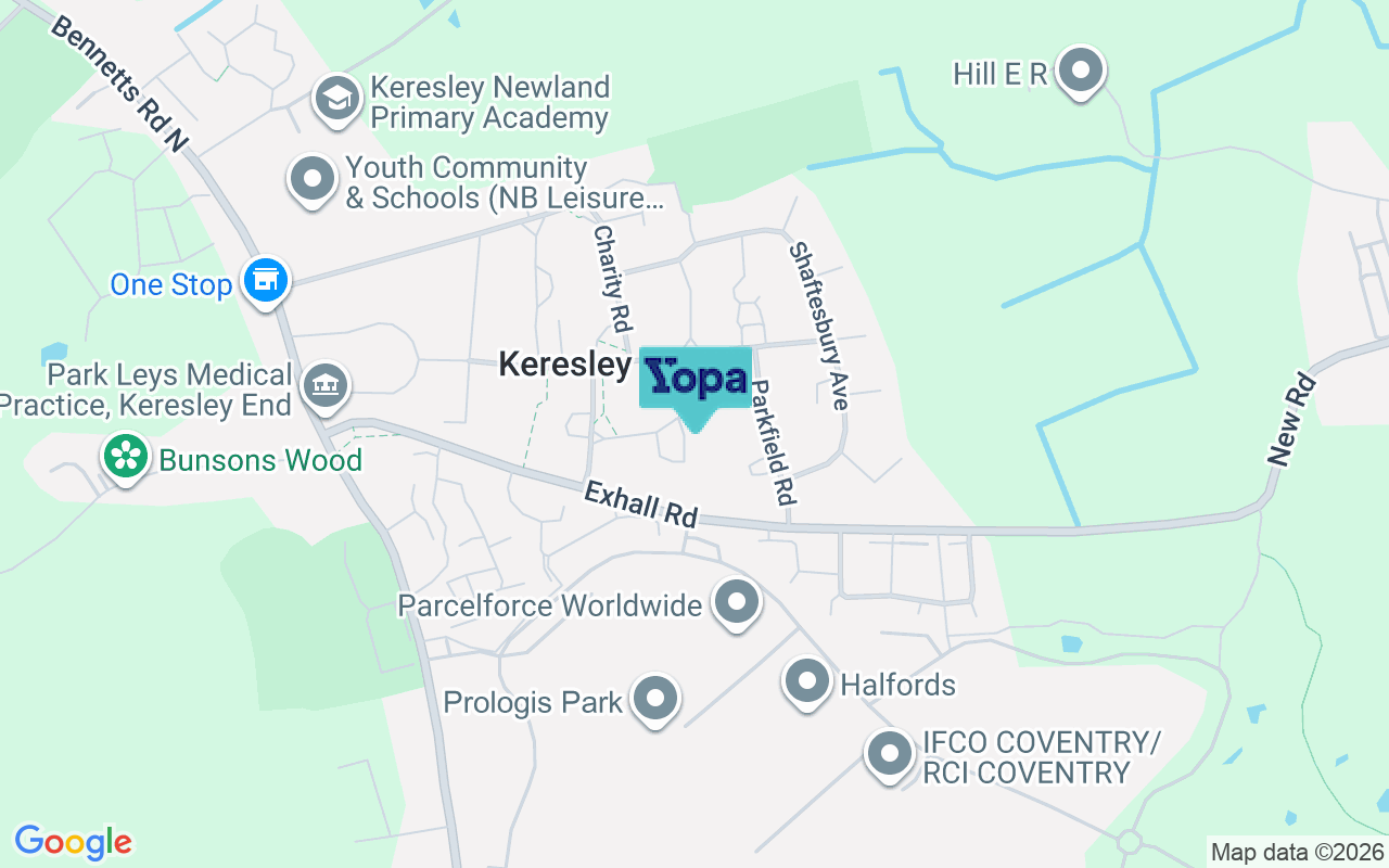 Map showing the location of CV7 8LJ