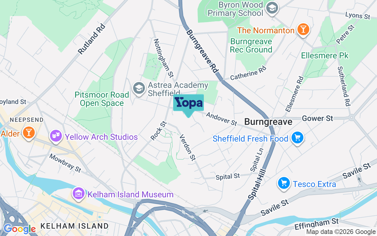 Map showing the location of S3 9JX