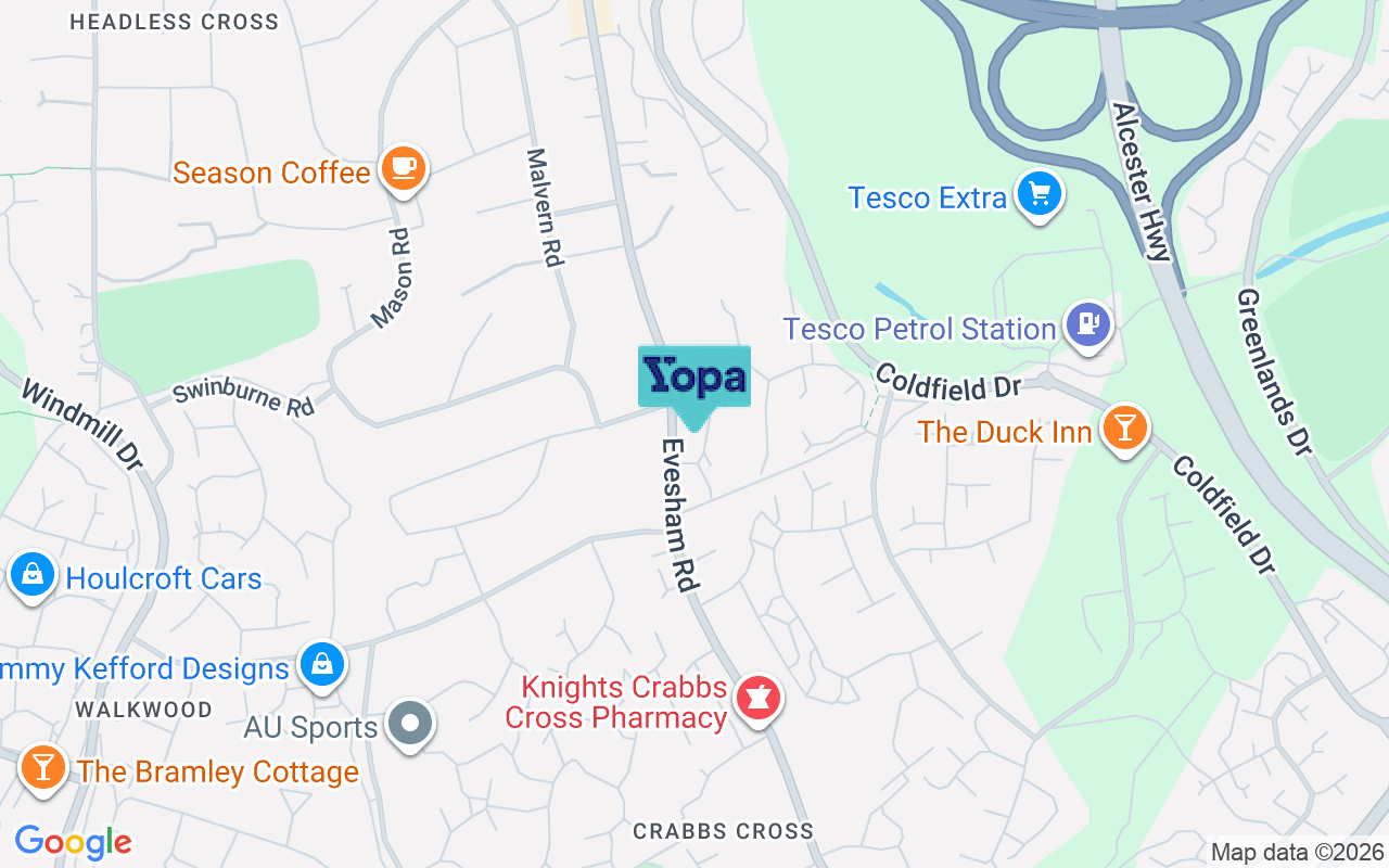 Map showing the location of B97 5HL