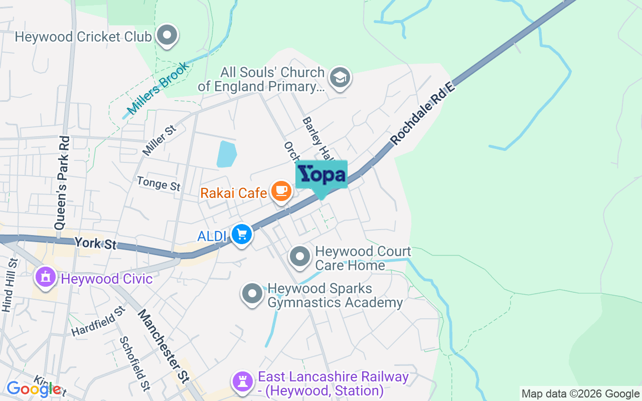Map showing the location of OL10 1QJ