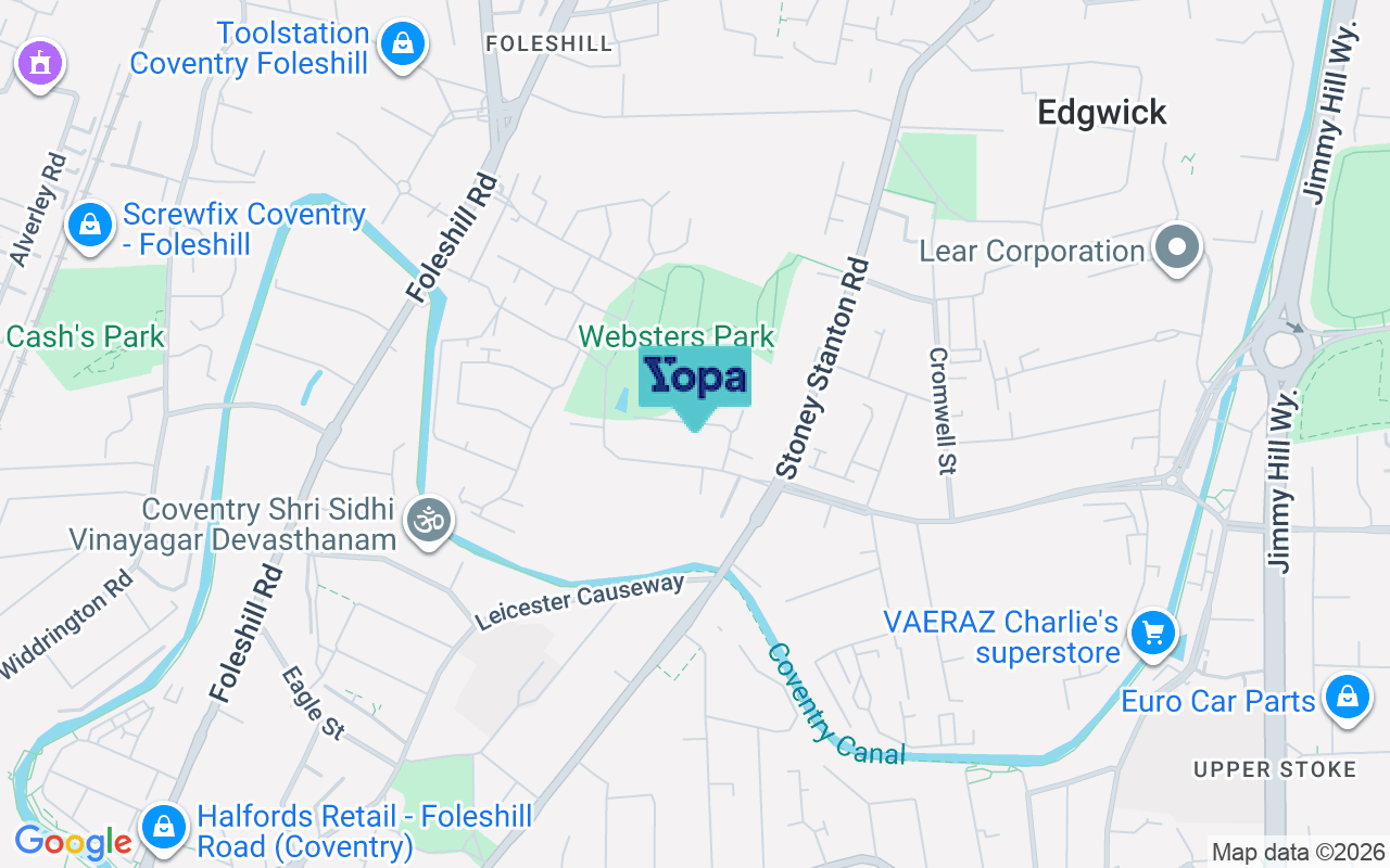 Map showing the location of CV6 5SJ
