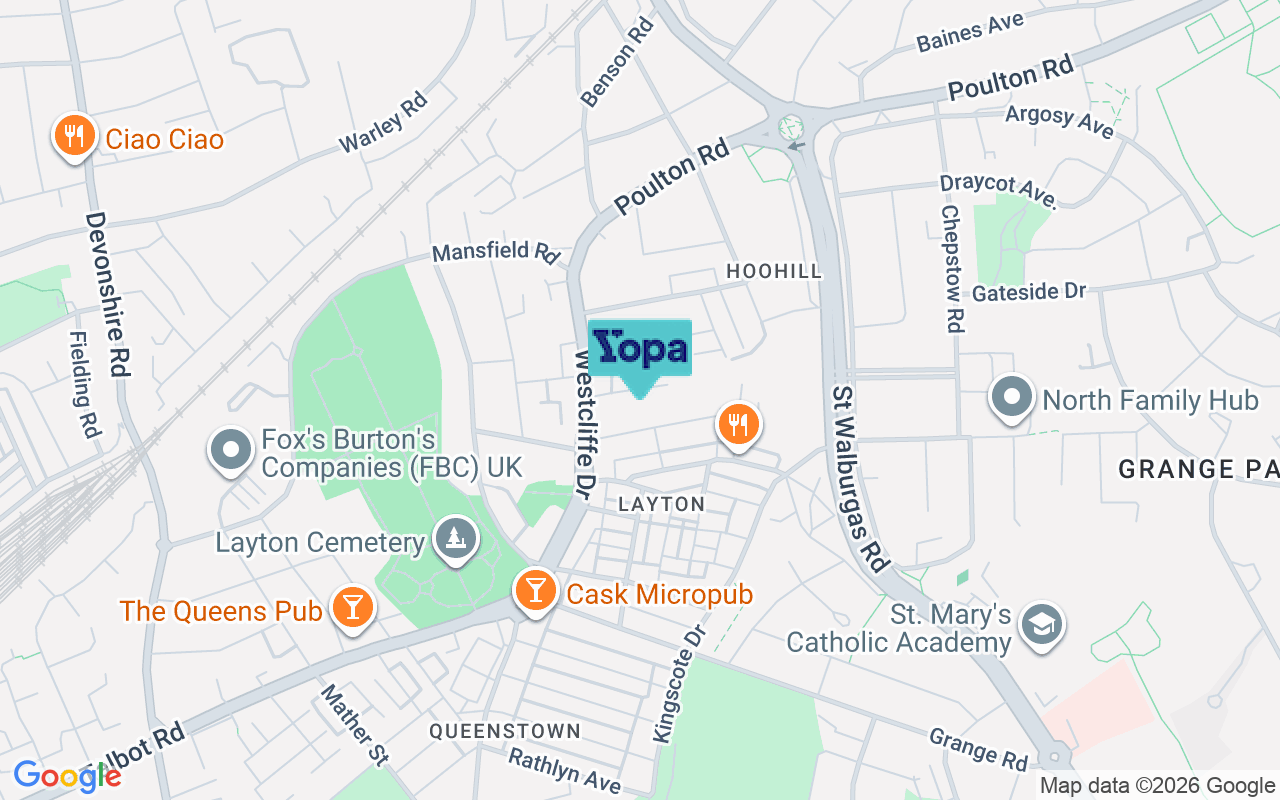 Map showing the location of FY3 7DJ