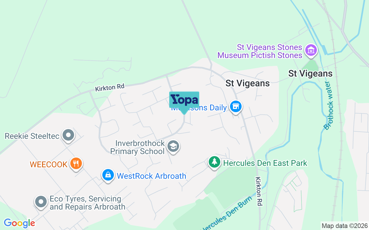Map showing the location of DD11 4JL