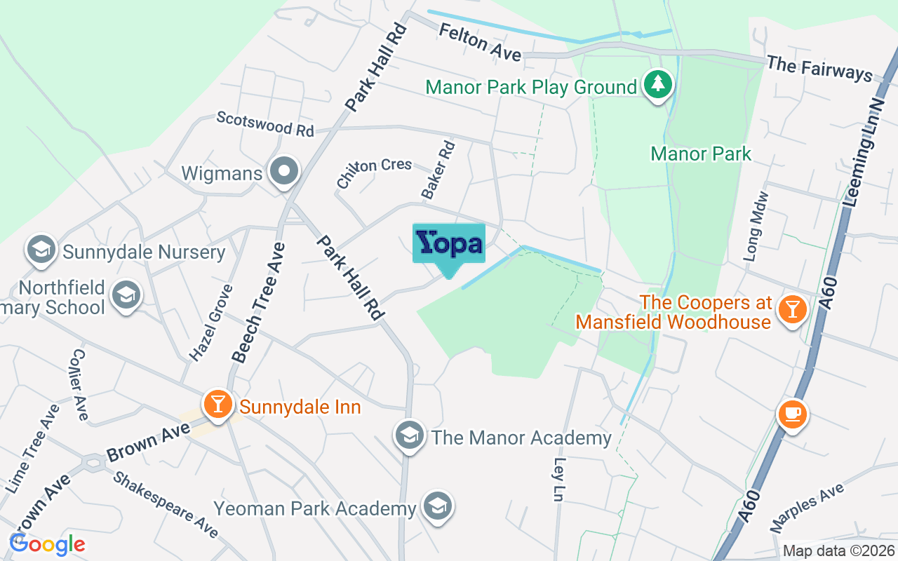 Map showing the location of NG19 8QD