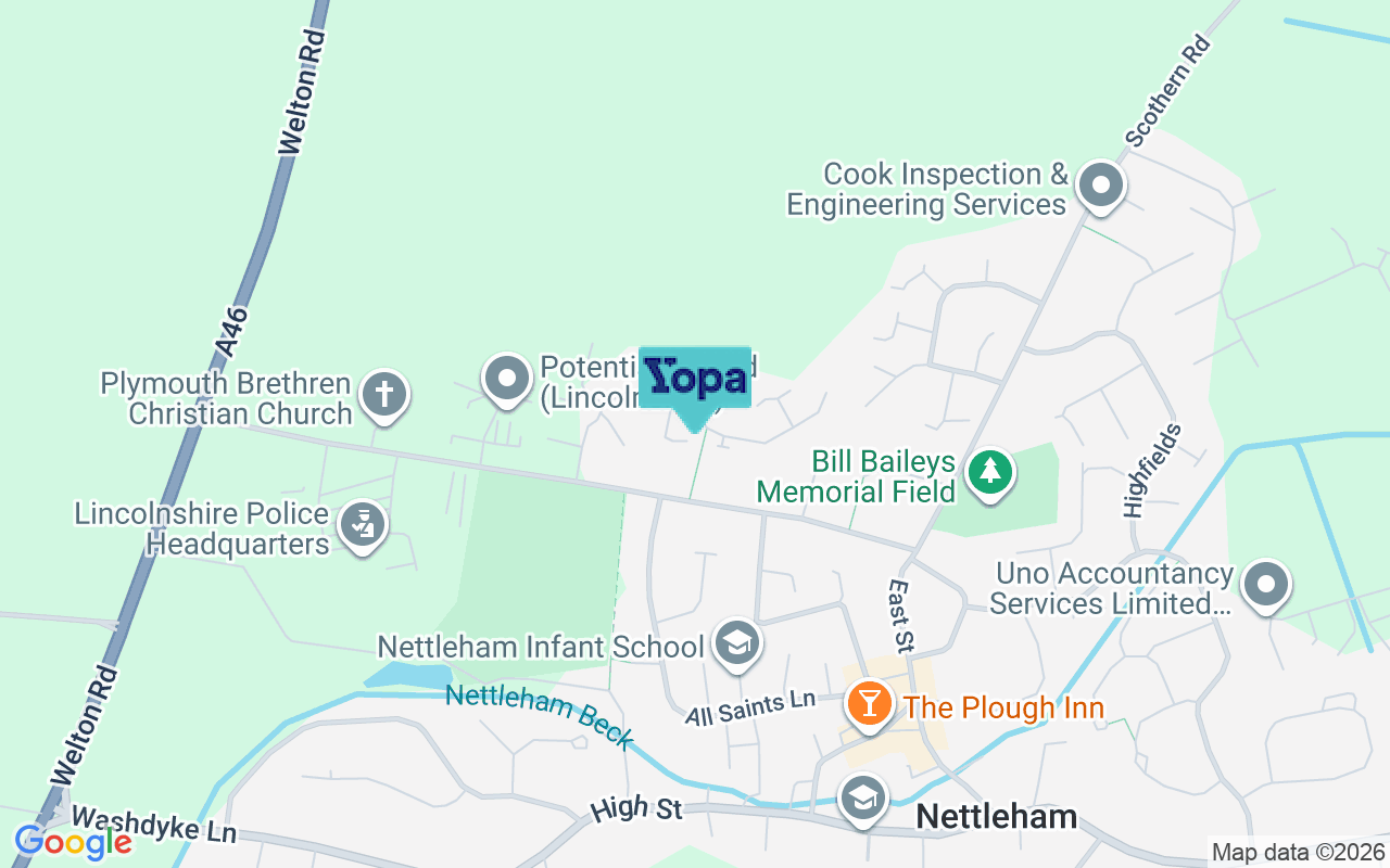 Map showing the location of LN2 2FR