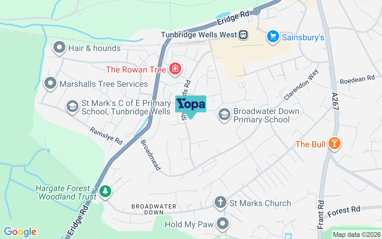 Map showing the location of TN2 5UN