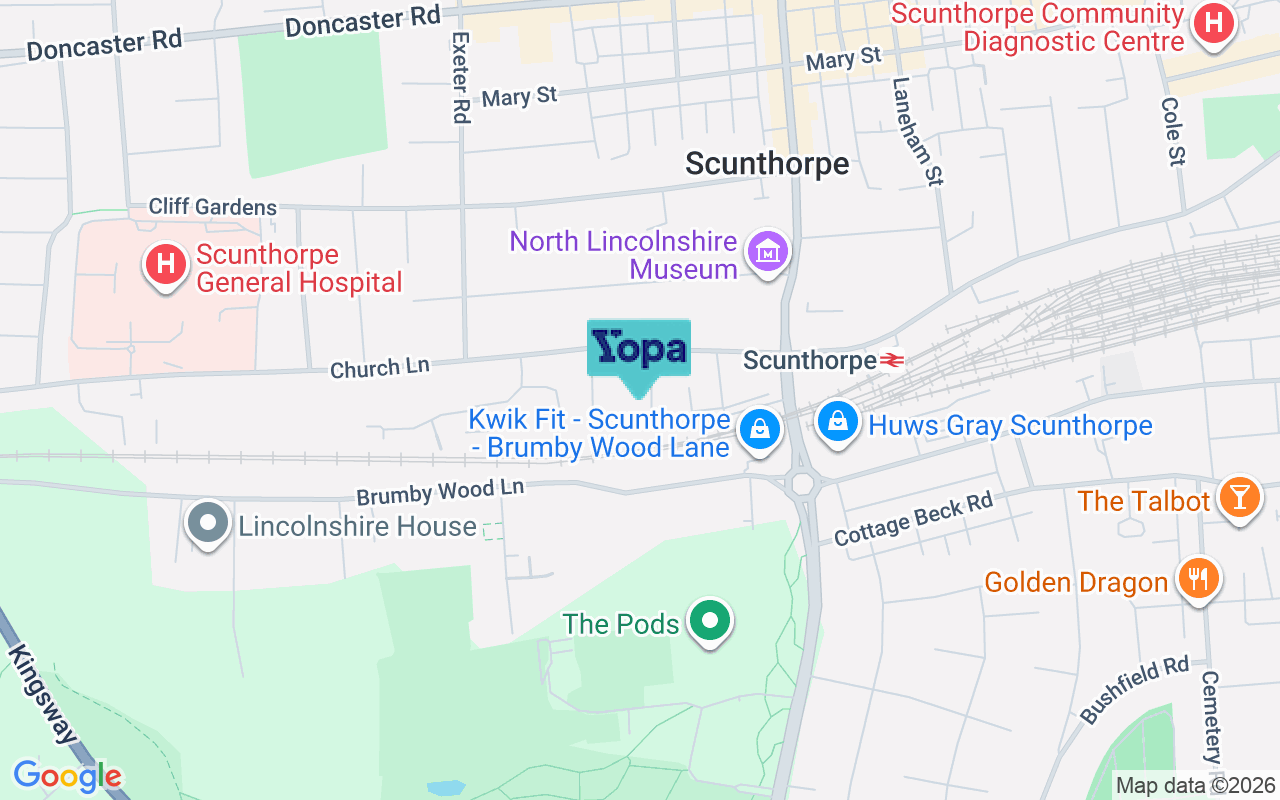 Map showing the location of DN15 7AP