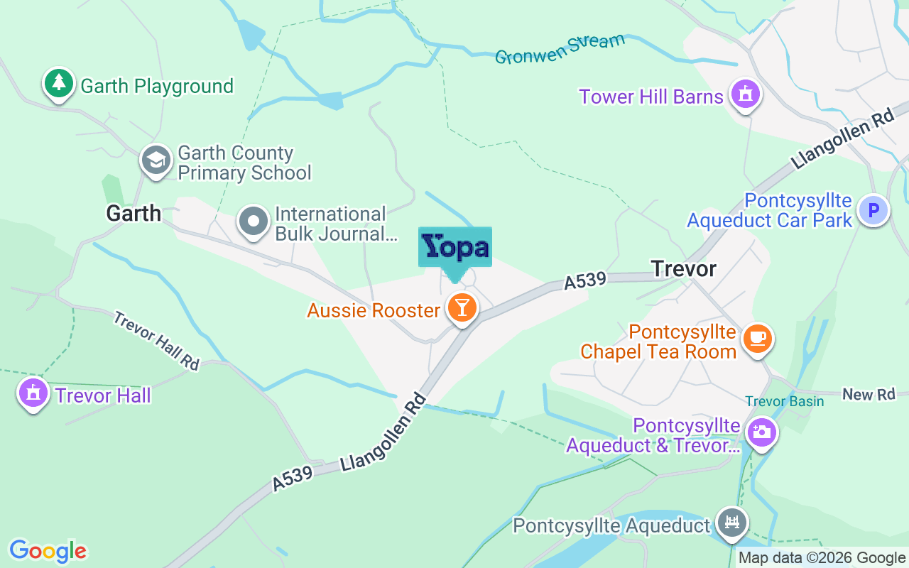 Map showing the location of LL20 7TX