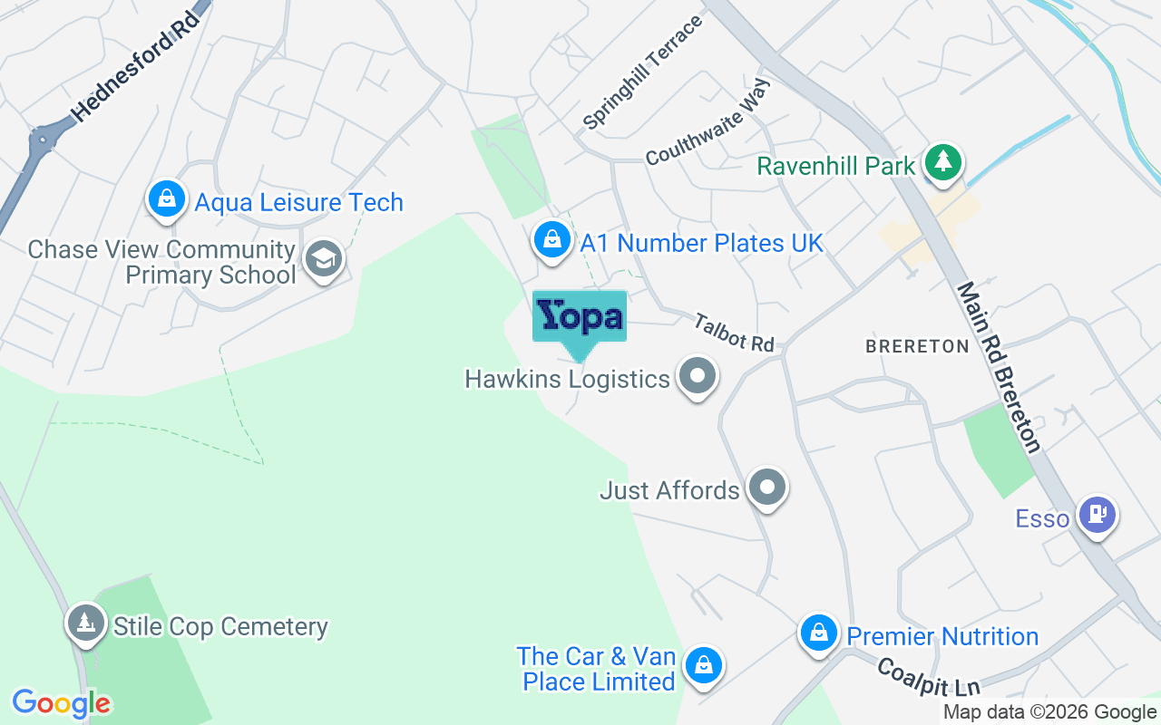 Map showing the location of WS15 1AY