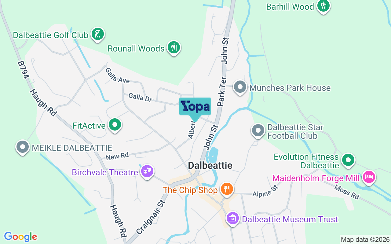 Map showing the location of DG5 4JP