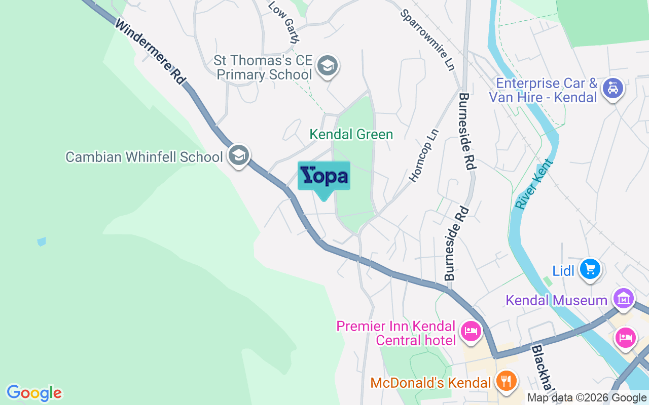 Map showing the location of LA9 5PN