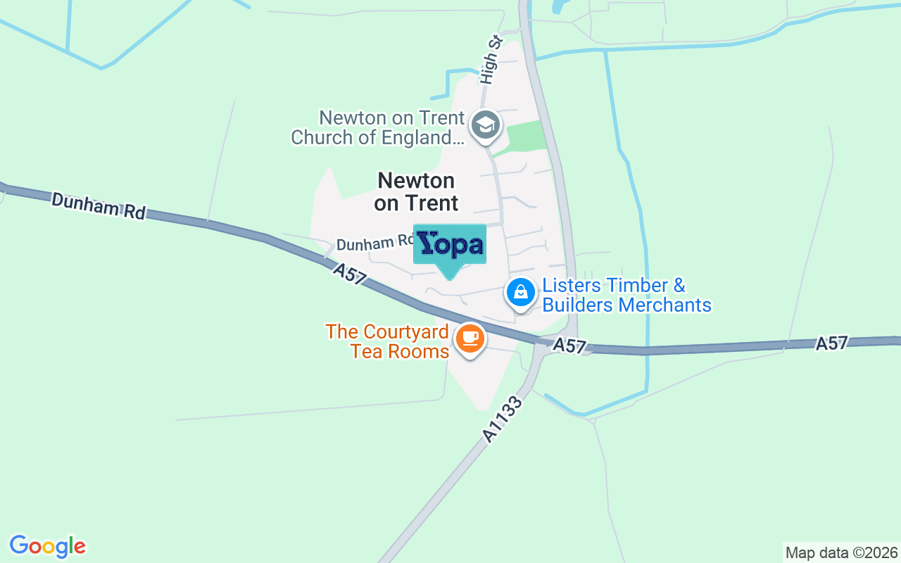 Map showing the location of LN1 2YU