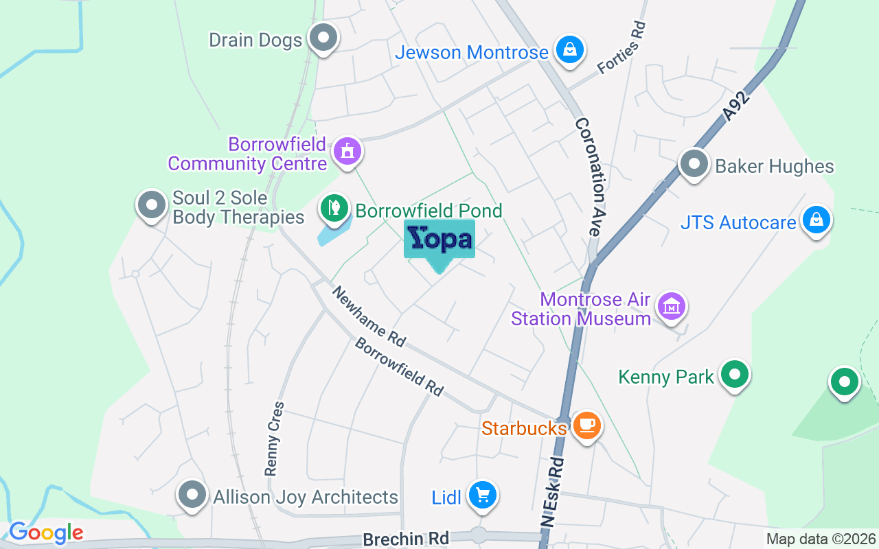 Map showing the location of DD10 9DD