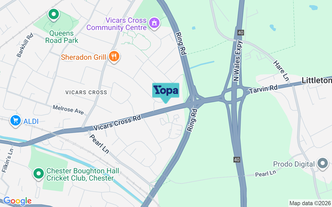 Map showing the location of CH3 5LW