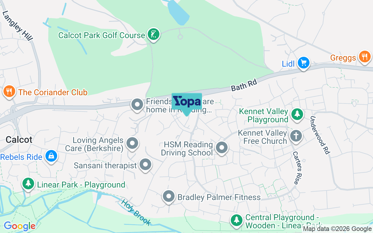 Map showing the location of RG31 7BT