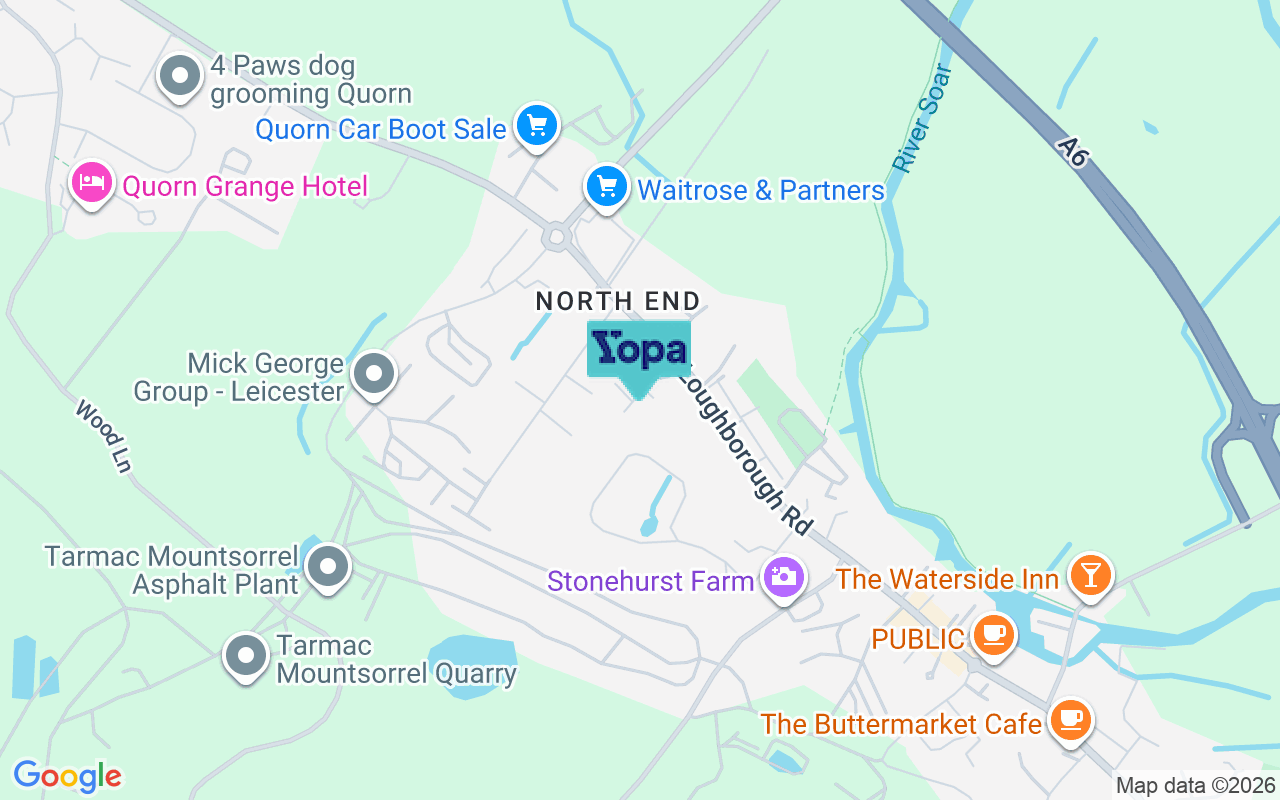 Map showing the location of LE12 7DW