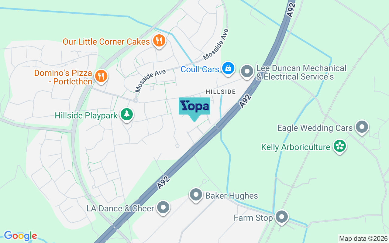 Map showing the location of AB12 4RB