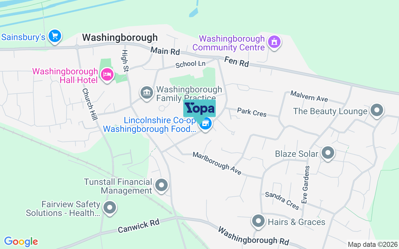 Map showing the location of LN4 1DE