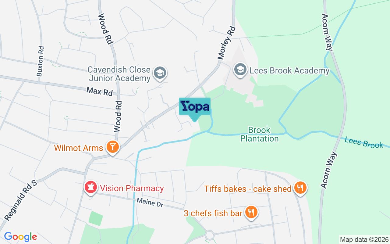 Map showing the location of DE21 4RD