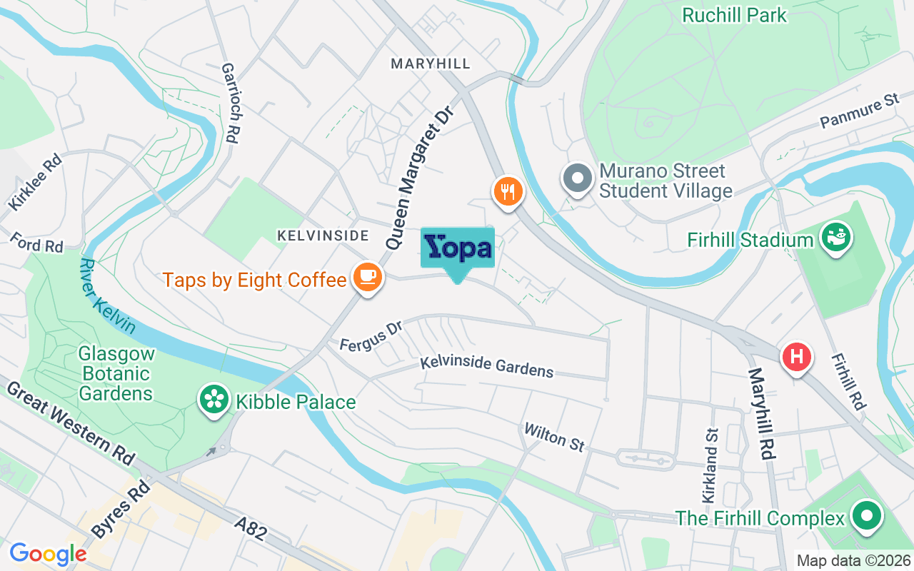 Map showing the location of G20 6AD