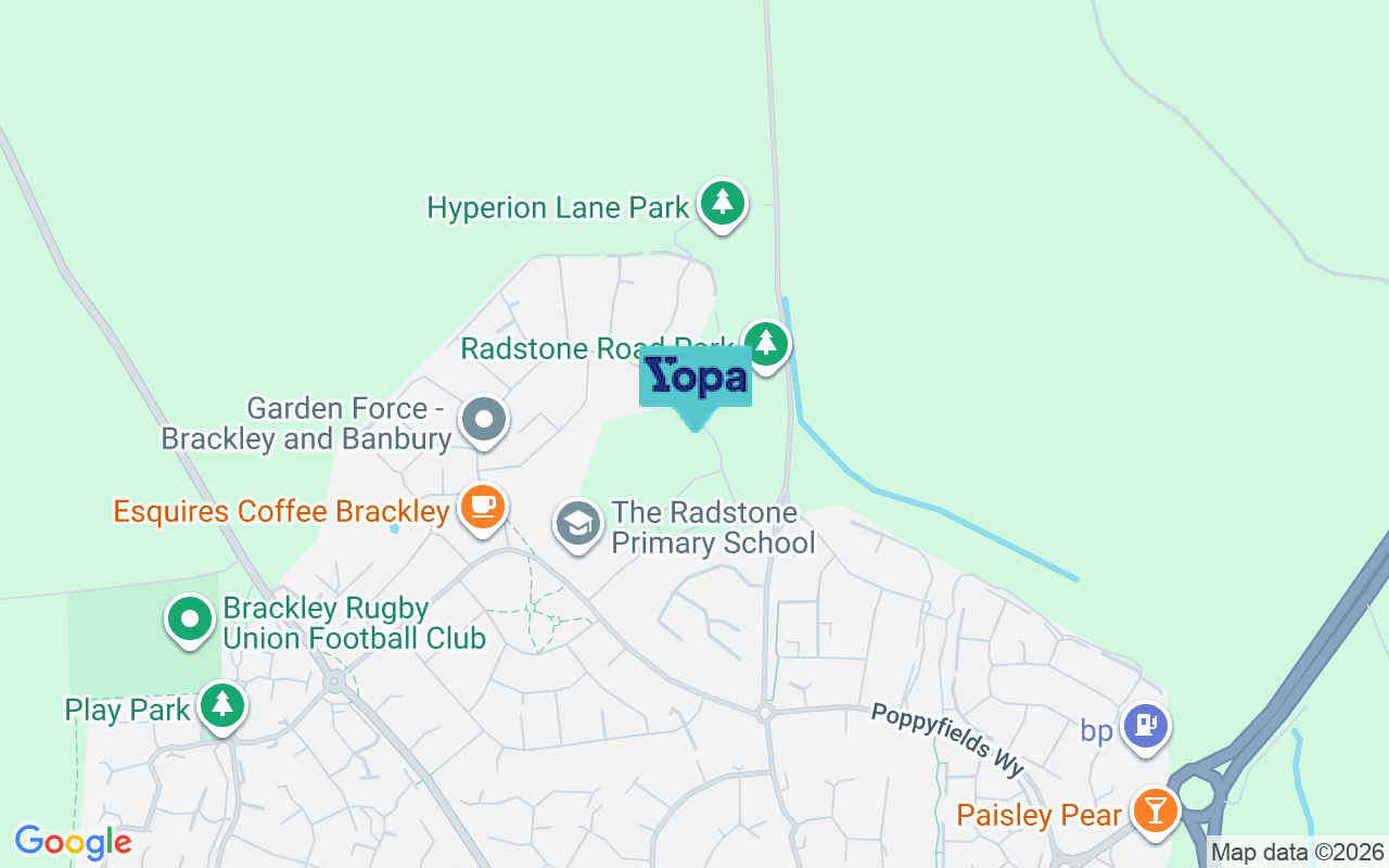 Map showing the location of NN13 6FZ