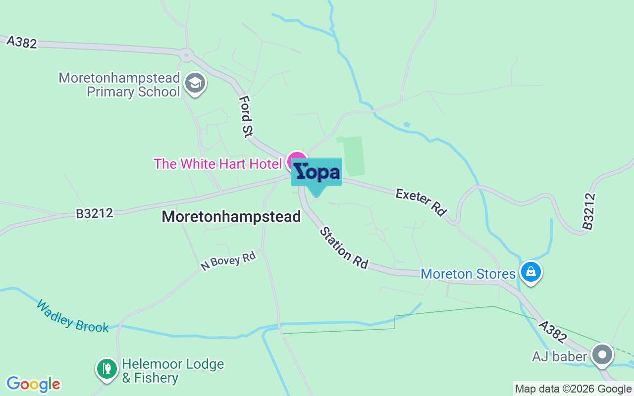 Map showing the location of TQ13 8PD