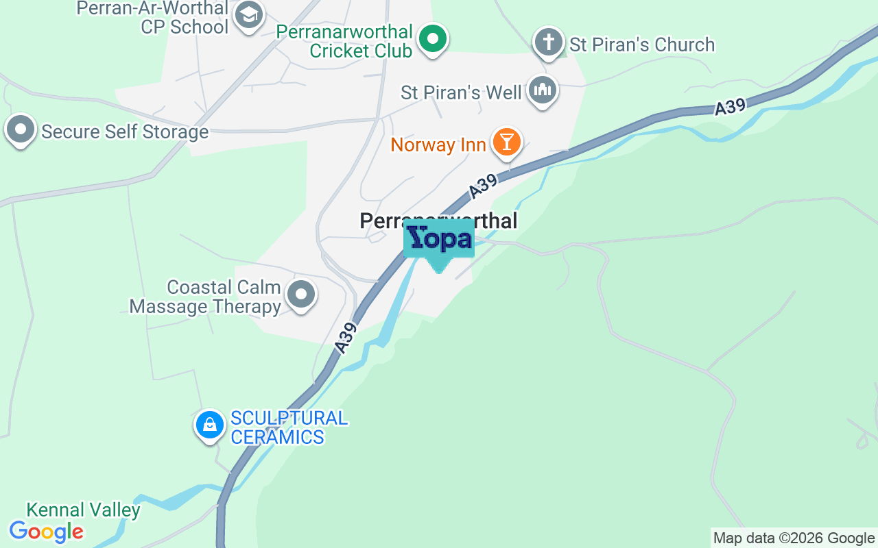 Map showing the location of TR3 7JR